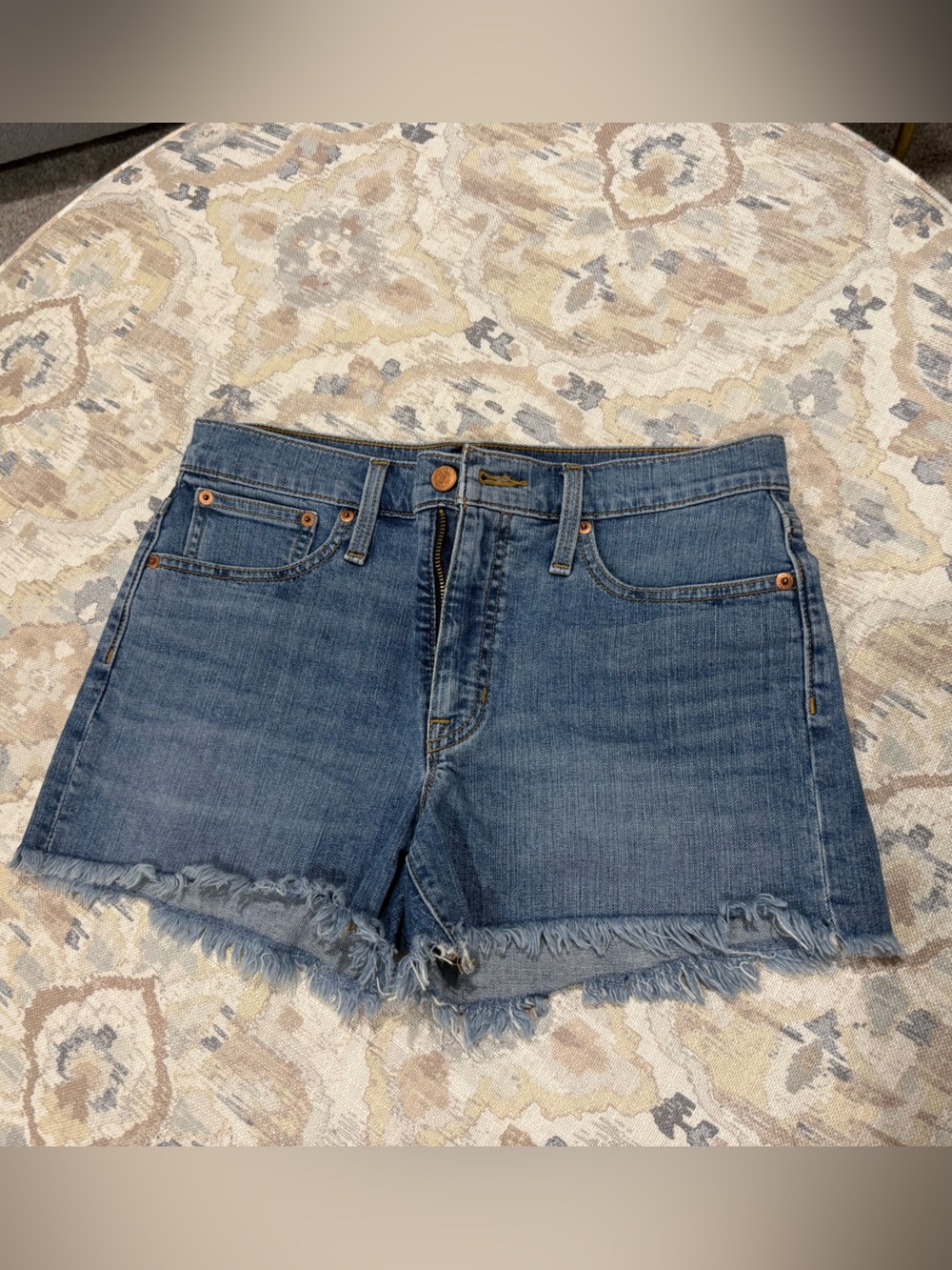 J Crew mid rise cut off denim shorts women size 27